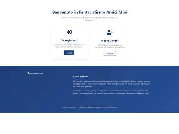 Sito web realizzato per Fantaciclismo Amici Miei — Community & sport